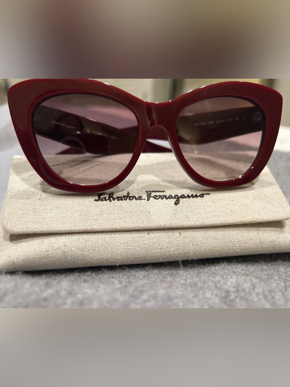 Salvatore Ferragamo Women's Burgundy Frame Sunglasses